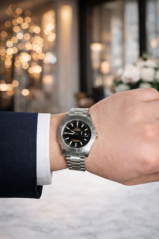 Elifin Işığı Silver Premium Erkek Saat & Aksesuar Hediye Seti Siyah & Gümüş Şıklık Metalik Gri