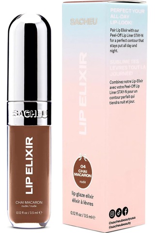 Sacheu Lip Elixir 3 Ü 1 Arada Renkli Dudak Parlatıcı 05 Chai Macaron 3.5ml 05 Chai Macaron