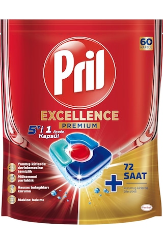 Pril Bulaşık Makinesi Deterjanı Tablet Excellence Premium 60 Adet