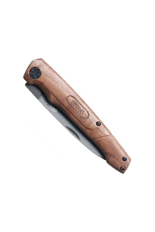 Umarex Walther Bwk1 Katlanır Cep Kamp Çakısı Ahşap Saplı Deri Kılıflı Çok Renkli