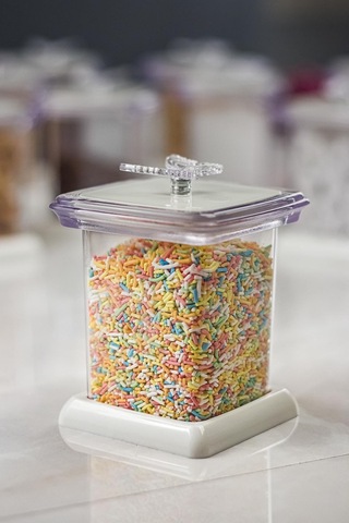 Akrilik Beyaz 12 Li Baharat Kavanozu & Baharatlık & Baharatlık Seti 200 ML ( CAM DEĞİLDİR) Beyaz