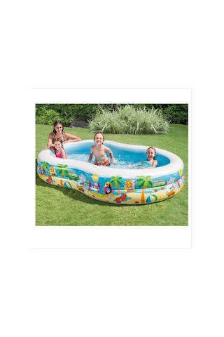 İntex Cennet Havuz 262x160x46 Cm Beyaz - Mavi