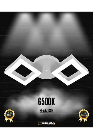 Alato Gri Kasa, Beyaz Işık Modern Plafonyer Led Avize GRİ RENK