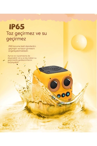 Dış Mekan Su Geçirmez Kullanışlı Hoparlör-sarı Beyaz