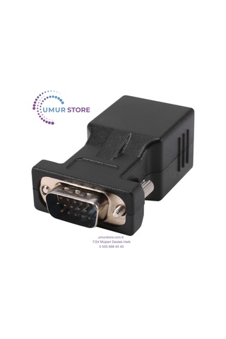 Vga Genişletici Erkek - Lan Cat5 Cat6 Rj45 Ağ Kablosu Adaptörü