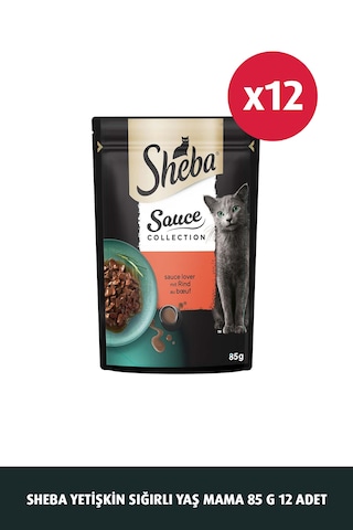 Sheba Sığırlı Yetişkin Kedi Maması 12 x 85 G