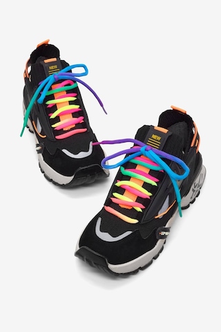 Tonny Black Rahat Kalıp Renkli Lastik Boğazlı Bağcıklı Sneaker Kadın Siyah Sneaker Tbtdyz1903