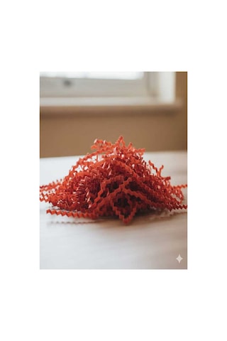 Nar Çiçeği Z Zigzag Kırpık Kâğıt Hediye Kutu İçi Dolgu Süsleme Ve Dolgu Malzemesi 25 Gr