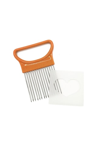 Cbtx Paslanmaz Çelik Sebze Soğan Kesici Tutucu Et İğnesi Mutfak Aletleri Turuncu