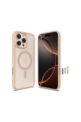 16 Pro Max İle Uyumlu İnce Magsafe Kılıf Ultra Hybrid T Kamera Butonu Sararmaya Dayanıklı Duraclear Hava Kanalı Teknolojisi Askeri Sınıf Koruma Rose Mat Kapak - Acs09069 Kamera Kontrolü Kapalı