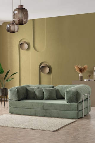 Legom Stil Aktivite Koltuğu Yatak Olabilen Çok Amaçlı Kanepe Yeşil Yeşil