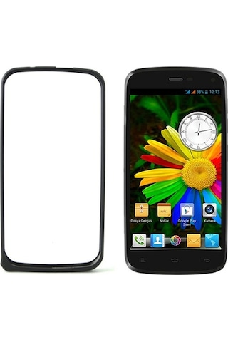 General Mobile Discovery E3 Bumper Çerçeve Kılıf Siyah