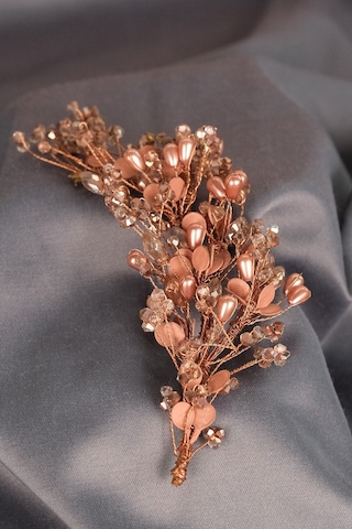 FdayAksesuar Gelinlere Özel Lega Inci Boncuklu Yan Saç Tokası Gelin Aksesuarı FRDY31664