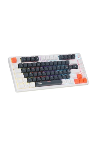 Mekanik Rgb Gaming Kablolu Klavye 81 Tuşlu Mavi Switch Hot Swap Double Shot Örgü Kablolu Oyuncu Klavyesi