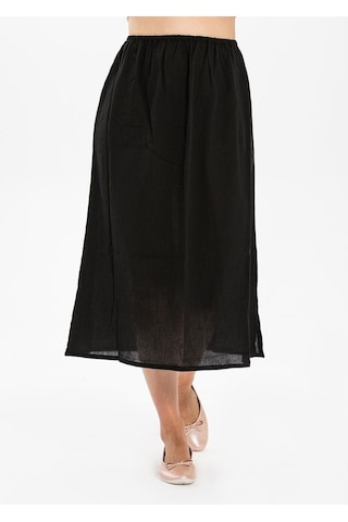 Jüpon Şile Bezi Pamuk Uzun Etek Astarı Tam Boy Jipon Siyah Syh