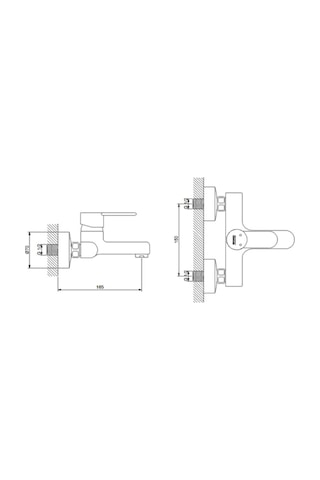 Newarc Domıno Aplıke Lavabo Bataryası Sıyah 971551b Diğer