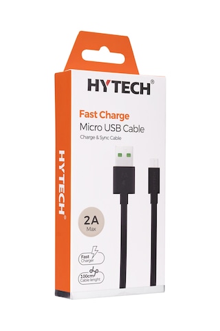 Hytech Hy-X83 1M 2A Micro Usb Siyah Şarj Kablosu