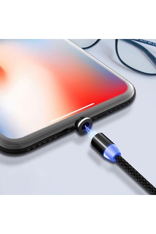 Gajeena Magneetik Şarj Adaptörü Type-c, 360 Otomatik Tutma, 1m/2m Uzunluk Seçeneği, Xiaomi/huawei/iphone Uyumlu, Sabit Bağlantı