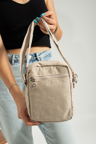 Nemo Bags Krem Unisex Telefonluk, Cüzdan, Kartlık, Çapraz Askılı Omuz Çantası, 18x13cm Krem