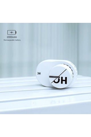 Kablosuz Boyun Bandı Fan Mini Taşınabilir Boyun Bandı Fan Usb Şarj Edilebilir 2000 Mah Pil Açık Sprey Ofis Home Için El Fan Fanlar 8894 Beyaz