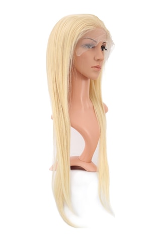 Gerçek Front Lace Düz Platin Tül Peruk - 75-80cm