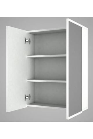 Lavobo Üstü Aynali Banyo Dolabi Beyaz