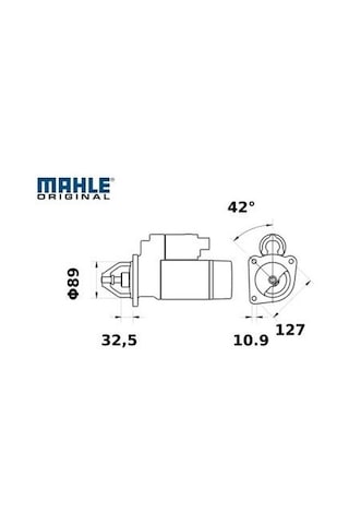 Mahle 12v Marş Motoru 10 Diş 3.2 Kw Sağ Açık Şase Cıvatalı