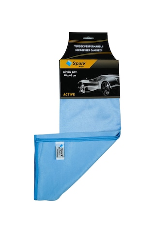 1 Adet Spark Active Mikrofiber Oto Temizlik Ve Cam Silme & Kurulama Bezi 40x60 Cm.