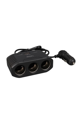 Olesson 2012 12-24v Çift Type-c - Tek Usb Girişli 120w 80cm Kablolu 3 Lü Araç Çakmak Çoklayıcı Diğer