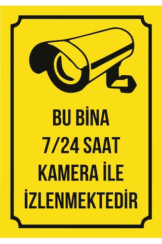 Bu Bina Kamera İle İzlenmektedir 21x28 Arkası Sticker Bu Bina Kamera İle İzlenmektedir 21x28 Arkası Sticker