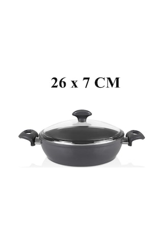 Falez Seramik Karnıyarık Tencere 26 Cm Füme Renk Füme