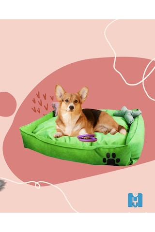 Mavi Vitrin Yıkanabilir Kedi ve Köpek Yatağı Large