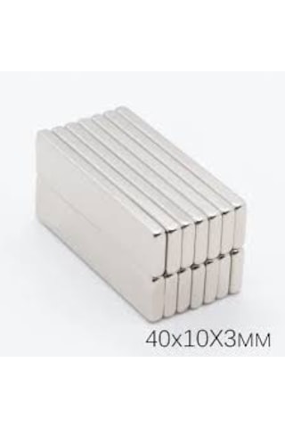 40 X 10 X 3 Mm Köşeli Neodyum Mıknatıs - 2 Adet