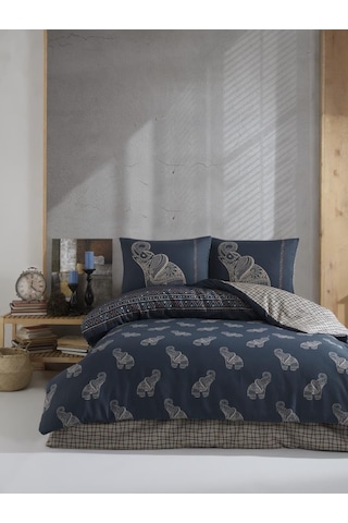 Home Design Dumbo Çift Kişilik Nevresim Takımı Lacivert Home Design Dumbo Çift Kişilik Nevresim Takımı Lacivert