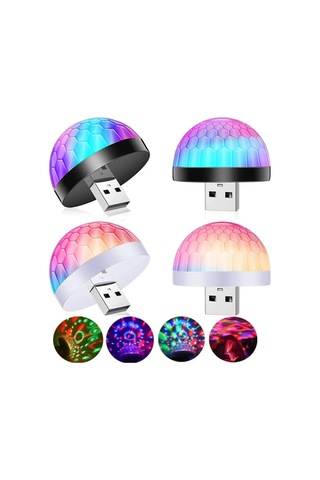 Usb Led Parti İşıkları Müzik Sensörü Usb Mini Disko Dj Sahne Çok Renkli