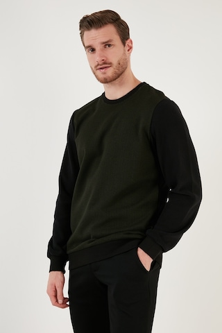 Buratti Pamuklu Regular Fit Bisiklet Yaka Erkek Sweat 5905041 Haki