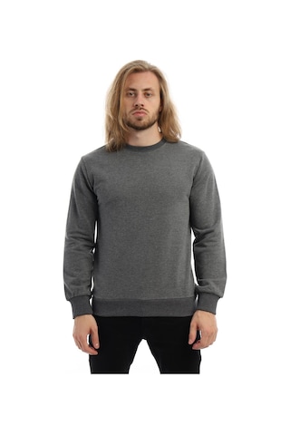 Polostate Erkek Bisiklet Yaka 3 İplik Sweat Antrasit