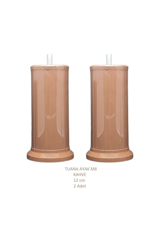 Tuana Ayak 12 cm M8 Cıvatalı Kahve (2 Adet)