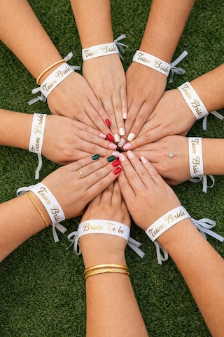 Bride To Be Team Bride Beyaz Gold Altın Sarısı Nedime Bilekliği Bekarlığa Veda Partisi