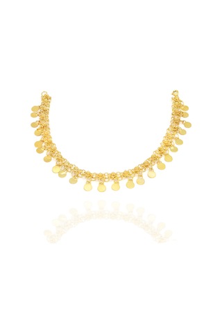 Midyat Nurtaş Gümüş Pullu Sallantılı Altın Kaplama Kişniş Telkari Gümüş Halhal Altın