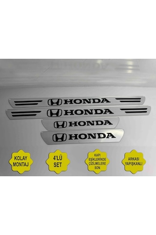 Honda Grubu Uyumlu Kapı Eşiği Koruyucu Ön - Arka 4'lü Set