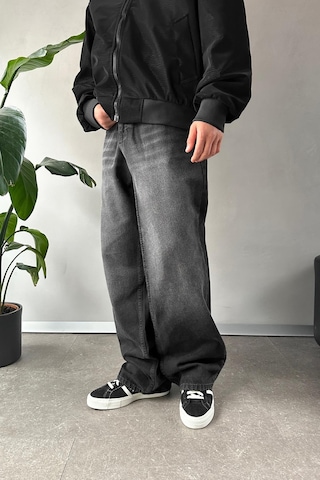 Flaw Basic Baggy Jean Siyah-16067 Siyah