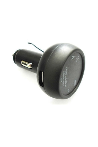 12-24v Usb Portlu Araç Şarj Soketi / Voltmetre / Termometre Uyumlu Araç Kamyonet Yeşil+kırmızı Newway