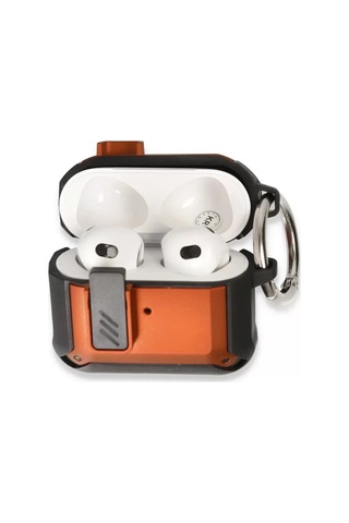 Mark Newface Apple Airpods Uyumlu 3 3.nesil Truva Kılıf - Turuncu Najmaddin