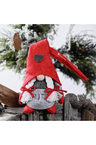 Gnome Noel Süsü 2 Li Set, Noel Baba Gnome Dekorasyon Seti