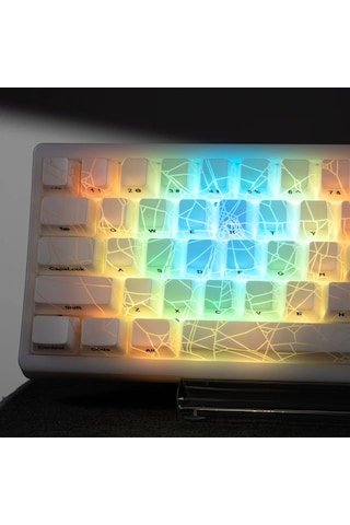 Xvx Spider Web Rgb Keycaps Tuş Takımı Seti Beyaz