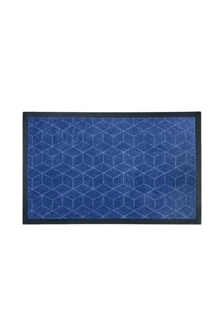 Cubes Nem Alıcı Kapı Önü Paspası Mavi
