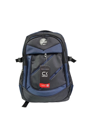 Büyük Su Geçirmeyen Kalın Kumaş Ortopedik Üç Bölmeli Okul Gezi Seyahat Kamp Sırt Çantası 32cmx47cm Lacivert