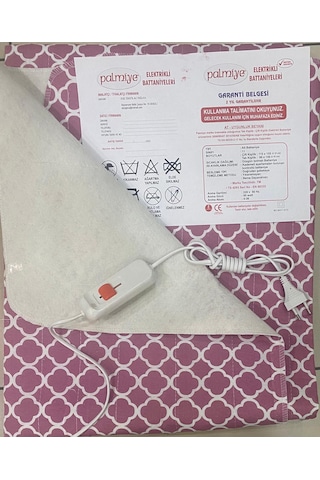 Palmiye Çift Kişilik Elektrikli Battaniye Keçeli Diğer