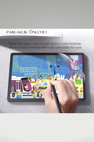Fuchsia Mate Pad 12x İle Uyumlu Gerçek Kağıt Özellikli Paper Like Tablet Ekran Koruyucu